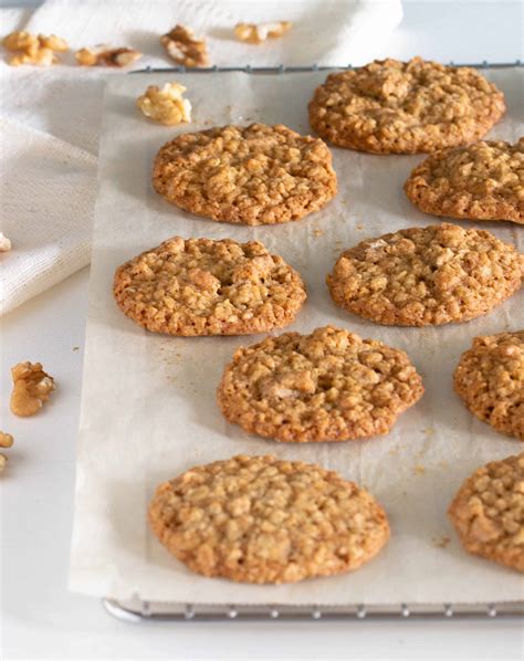 Easy Oatmeal Walnut Cookies Vintage Kitchen Notes
