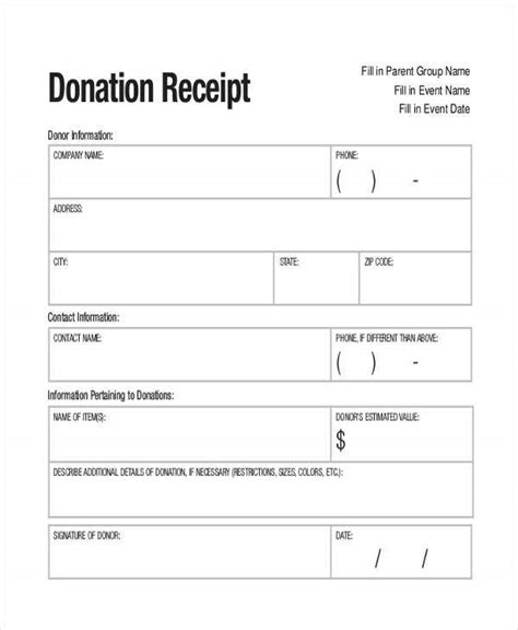 Receipts Templates For Non For Profit Superb Printable Receipt Templates