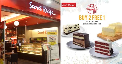 Secret Recipe Is Having A Buy 2 Free 1 Promotion For One Day Only Foodie