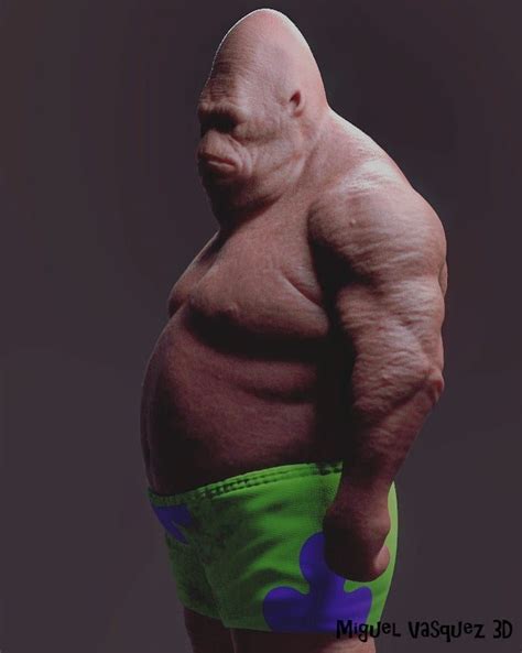 Realistic Spongebob Patrick And Homer Artist Shows Theyd Look Like