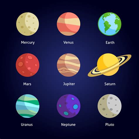 Planets Decorative Set Vector Art At Vecteezy