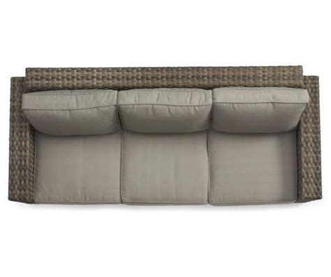Broyhill Eagle Brooke Brown All Weather Wicker Cushioned Patio Sofa
