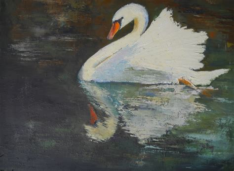Carol Schiff Daily Painting Studio Swan Oil Painting Daily Painting