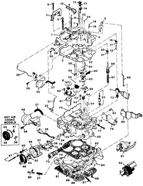 Fig 11 Exploded View Of The Rochester E4me Carburetor Useful Info