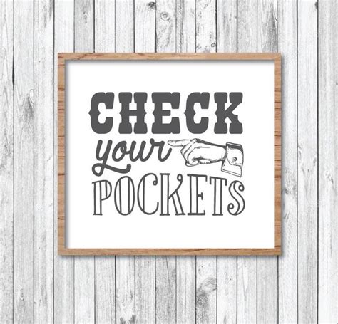Check Your Pockets Laundry Stencil Laundry Co Svg Vector Etsy