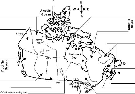Label Canadian Provinces Map Printout Social