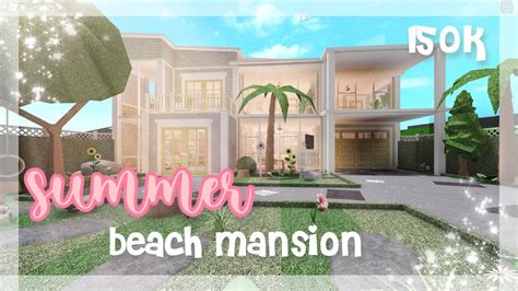 Bloxburg 2 Story Summer Beach Mansion House Build Youtube