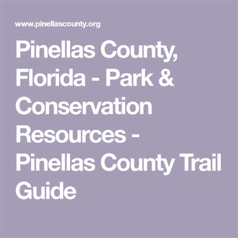 Pinellas County Florida Park And Conservation Resources Pinellas