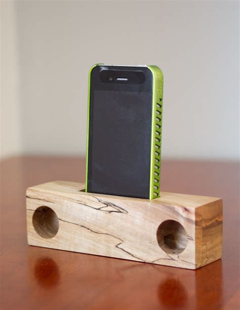 This diy iphone speaker makes an elegant and rugged dance party companion. Custom order for Louiza iPhone acoustic speaker dock spalted | Etsy | Wood speakers, Diy phone ...