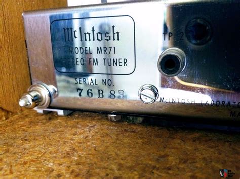 Mcintosh Mr71 Tube Fm Tuner W Walnut Case 1 Owner Serviced Bi Annually