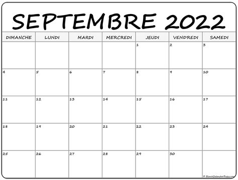 Calendrier Septembre 2022 2021 Calendrier 2021