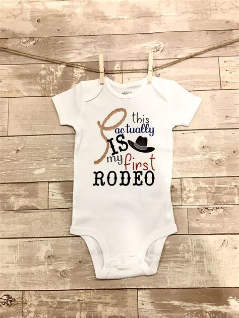 This Actually Is My First Rodeo Rodeo Onesie Western Onesie Etsy