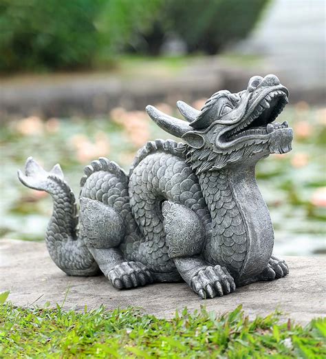 Indooroutdoor Asian Style Dragon Sculpture Eligible For Shipping