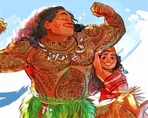 Moana And Chief Disney Paint By Number Paint By Numbers For Sale