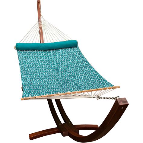 Algoma 12 Foot Wood Arc Frame With Quilted Hammock And Pillow Academy