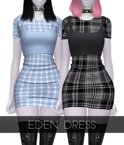 Kenzar Sims4 — Eden Dress 30 Swatches All Lods Hq Compatible