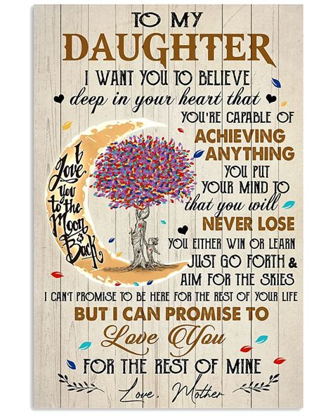 To My Daughter I Want You To Believe Deep In Your Heart That Etsy