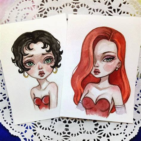 Sexy Jessica Rabbit And Betty Boop💋 These Arts Are Available In My Etsy😉 Link In Profile👉 Art