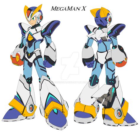 Mega Man X Armour Ver Ke Mega Man Mega Man Art Character Sketch
