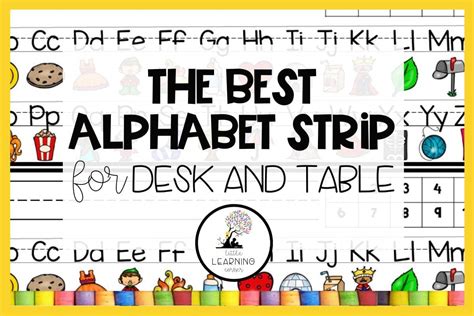 Printable Alphabet Strip For Desk And Tables Little Learning Corner