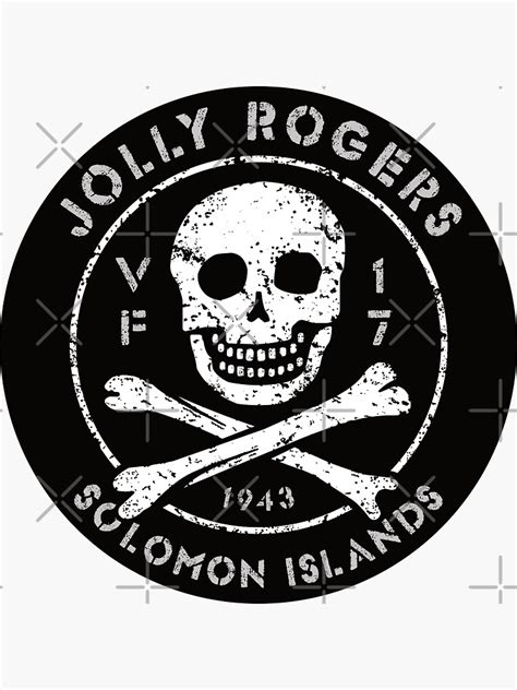 Vf 17 Jolly Rogers Squadron F4u Corsair Sticker For Sale By
