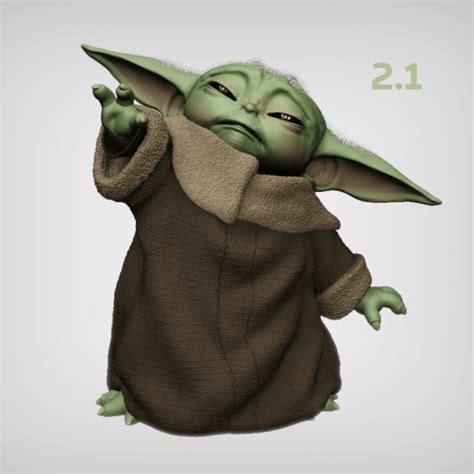 Download Stl File Grogu Baby Yoda Using The Force With Cup Pack