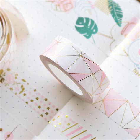 pink foil paper washi tape set cute adhesiva decorativa japanese stationery washi tapes
