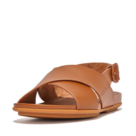 フィットフロップ Fitflop Gracie Leather Crisscross Back Strap Sandals （light Tan） Waja Bazar 海外ファッション