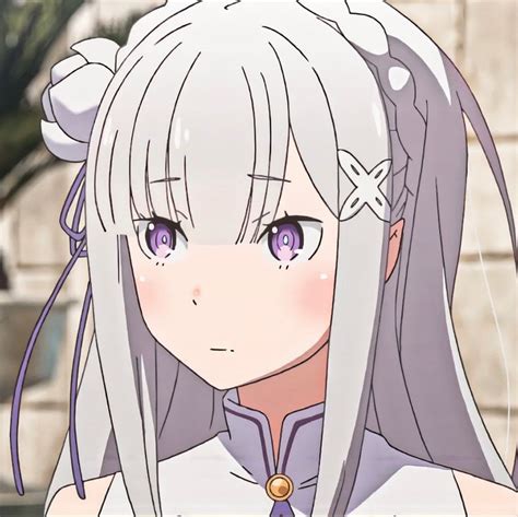 Emilia Icon Anime Re Zero สาวอะนิเมะ สาวอนิเมะ ศิลปะ
