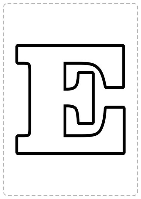 Letra E Para Imprimir Letter Stencils Printables Printable Alphabet