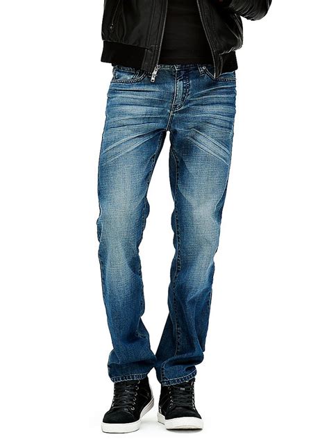 Guess Mens Delmar Slim Straight Jeans In Medium Wash Ebay