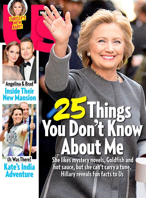Hillary Clinton 25 Things You Dont Know About Me Usweekly