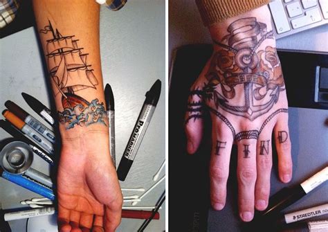 This is my first tattoo, it represents the pen tool from adobe illustrator. 17 Best images about Diy Fake Tattoos on Pinterest | Nose ...
