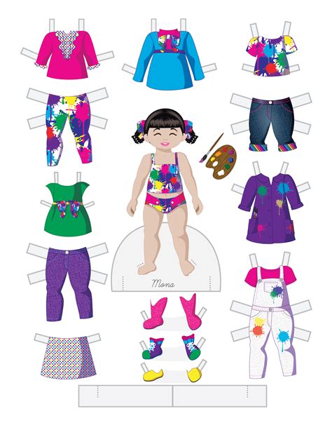 Paper Doll School Paper Dolls Printable Toddler Fashion Paper Dolls