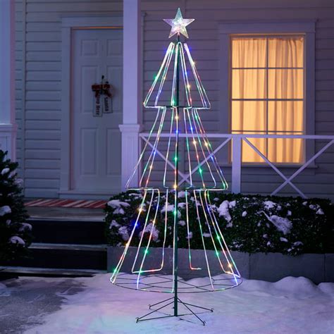 Holiday Time 8 Function Led Pre Lit Christmas Tree 7 Multicolor