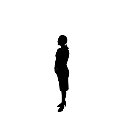 Black And White Silhouette Business People Silhouette In Black And