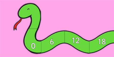 Collect snake — interesting logic puzzle game in which you will be required to collect the snake from a sequence of numbers. Counting in 6s Number Snake (teacher made)