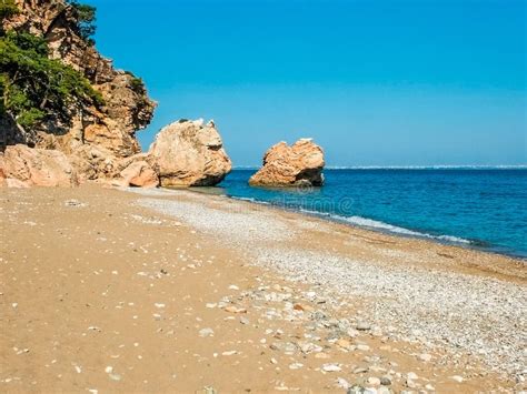 Beach In The Antalya Gulf In Turkey Stock Photo Image Of Autumn