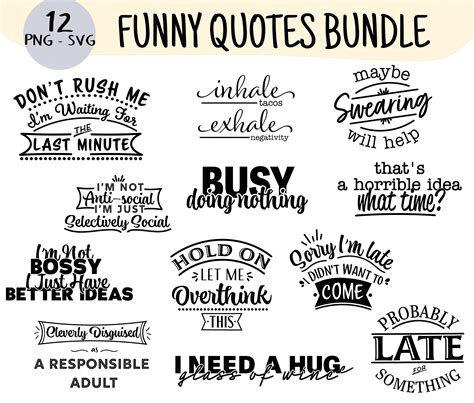 funny quotes svg bundle funny sayings svg bundle funny etsy