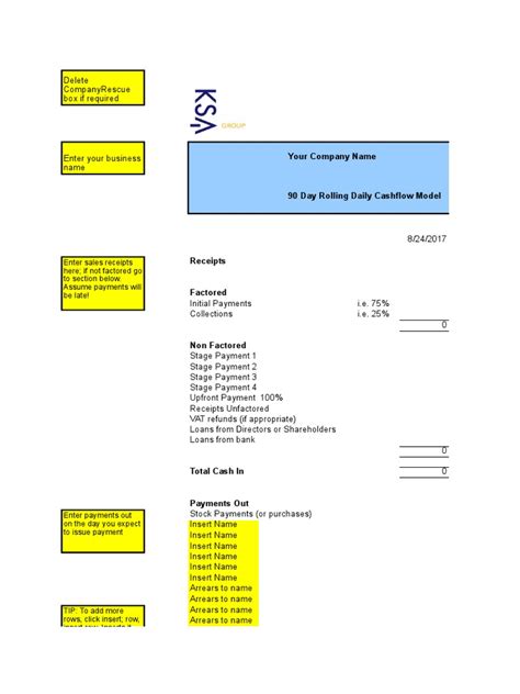 Check spelling or type a new query. Daily Cash Flow Template Excel.xls | Payments | Fee