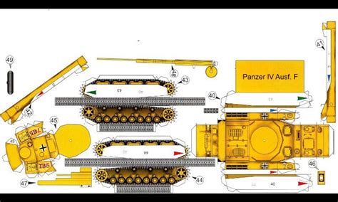 Panzer 1v Sand Color Paper Tanks Paper Models Paper Toys