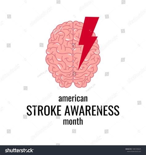 American Stroke Awareness Month Concept Simple Stock Vector Royalty