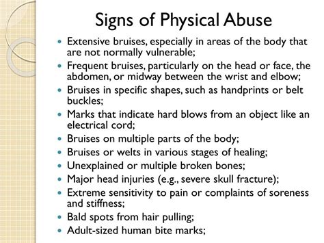 Ppt Types Of Abuse And Indicators Powerpoint Presentation Free