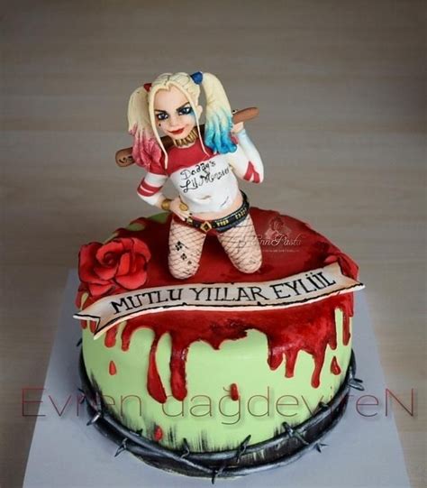 Harley quinn cake topper digital and printed, harley quinn banner, harley quinn party, super hero girls, super hero birthday, party suplies. Pin on Cakes