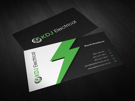 Create you electrician logo in seconds with placeit's logo maker tool. Business Business Card Design for KDJ Electrical by Eggo ...