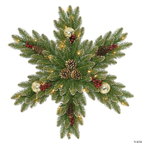 National Tree Company 32 Glittery Gold Dunhill Fir Snowflake With
