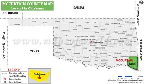 Mccurtain County Map Oklahoma