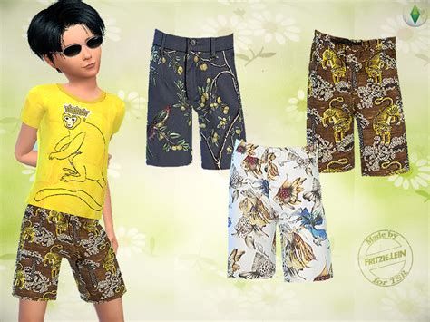 The Sims Resource Bermuda Shorts With Animal Print