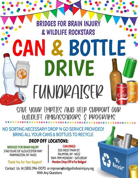 Can And Bottle Drive Get Involved Bridges For Brain Injury Inc