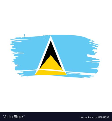 Saint Lucia Flag Royalty Free Vector Image Vectorstock
